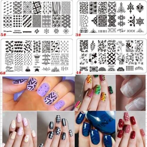 Nail Stamping Plates Nail Art Stamp Template Manicure Nail Tools 20 designs for choose