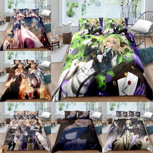 Erika Harlacher Duvet Cover Set With Pillowcase 200×200 Custom Quilt Cover Cartton Girls Bed Cover Anime Bedding Set Kids