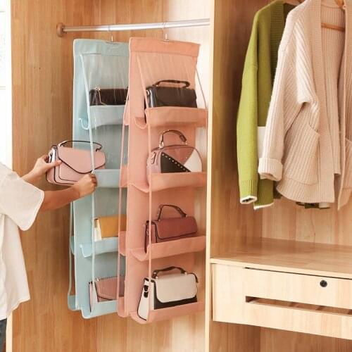 6/8 Girds Hanging Storage Bag Multi-layer Transparent Dust-Proof Wardrobe Closet Bag PVC Waterproof Hanging Organizers