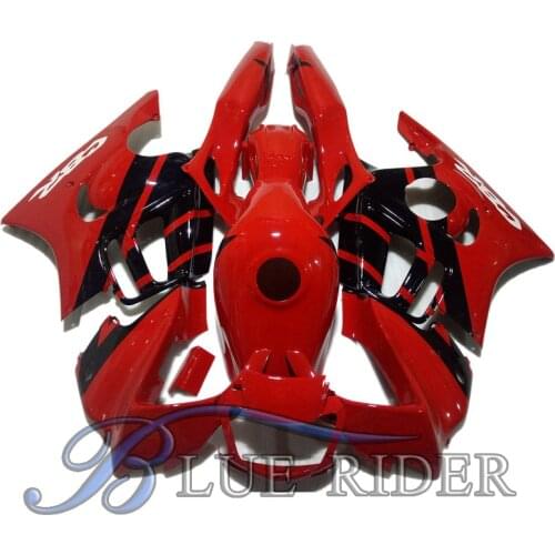 Motorcycle Thermalform Full Fairings kit for HONDA CBR 600 F3 1997 1998 CBR600 97 98 Black Red CBR600F Road Sport Fairing Kit