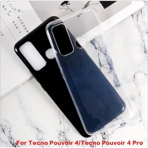 For Tecno Pouvoir 4 Case Anti-knock Soft TPU Case For Tecno Pouvoir 4 Pro Anti Skid Silicone Protection Back Cover Capa
