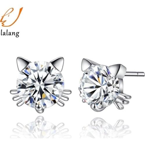 Cute Cat Stud Earrings Five-pointed Star Shape Ear Nail Cat Sprite Stud Earring For Women Jewelry Gift