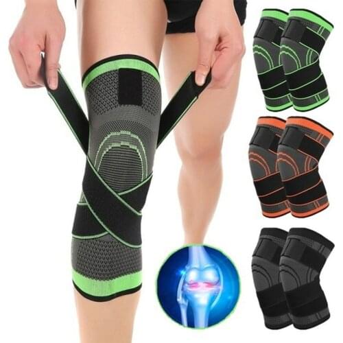 1Pair Men Women Sports Knee Support Compression Sleeves Joint Pain Arthritis Relief Running Fitness Elastic Wrap Brace Knee Pads