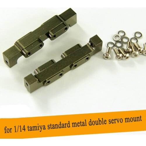 Standard Metal Double Steering Gear Base for 1/14 Tamiya RC Truck Car SCANIA VOLVO FH12 ACTROS 3363 1851 AROCS 3348 MAN TGX Diy