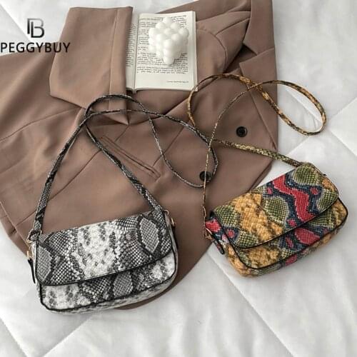 2021 Fashion Alligator Snake Pattern Shoulder Bag Casual Women Small Crossbody Bags Women Pleated Female Handbag