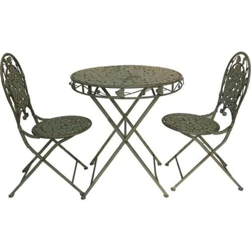 Vintage Folding Leisure Chair Garden Iron Table And Chair Terrace Business Table Outdoor Courtyard Tables And Chairs Furniture
