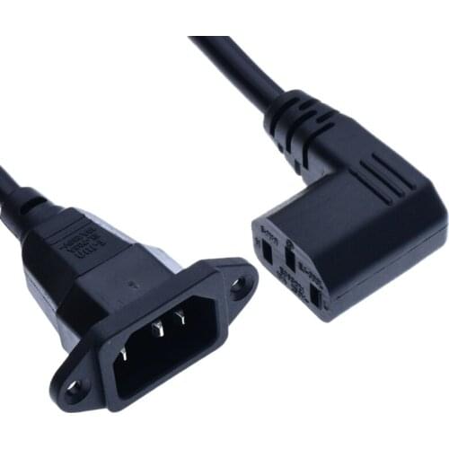 1.97feet/60cm IEC 320 C13 Female to C14 Male PDU Angle Power Cables,IEC C13 angle adapter,Power cord angle adapter