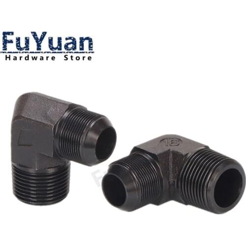 1PCS High Pressure Tubing Elbow 90 Degree Metric+BSP Male thread 1/8" 1/4" 3/8" 1/2" 3/4" Oil Connector Accessories Fittings