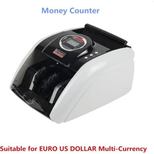 110V/220V Money Counter Suitable for EURO US DOLLAR Multi-Currency Compatible Bill Counter Cash money Counting Machine 5200UV