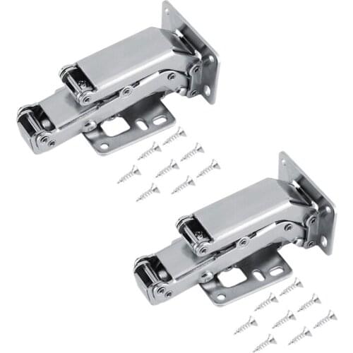 2Pcs 170 Degree Hydraulic Hinge, Damping Hydraulic Hinge Soft Slow Close for Thick Furniture Cabinet Doors Panels
