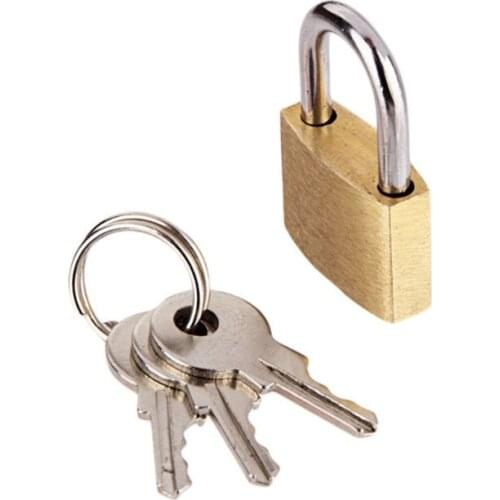 20mm Small Copper Lock with Keys Luggage Case Padlock Storage Lockers Padlock