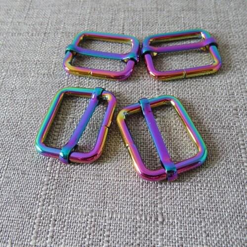 50pcs 25mm Webbing Metal Heavy Bag Shoulder Leather Pet Dog Collar Straps Belt Slider Adjuster Tri-Glide Pin Buckle Clasp Loop