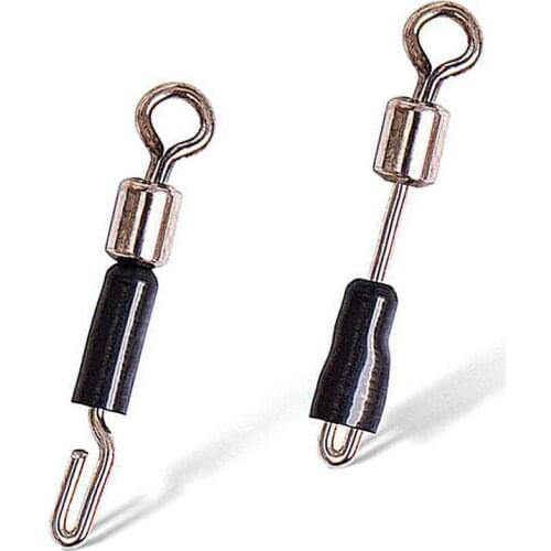 50PCS/Lot Ball Bearing Swivel Solid Rings Fishing Connector Ocean Boat Fishing Hooks Quick Fast Link Connector