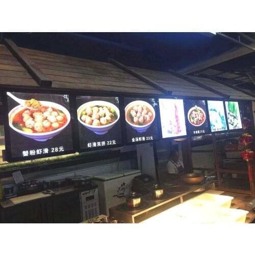 6PCS Ultra Slim Aluminum Magnetic Restaurant LED Menu Boards 50x70CM Light Boxes Signs for Fast Food Store