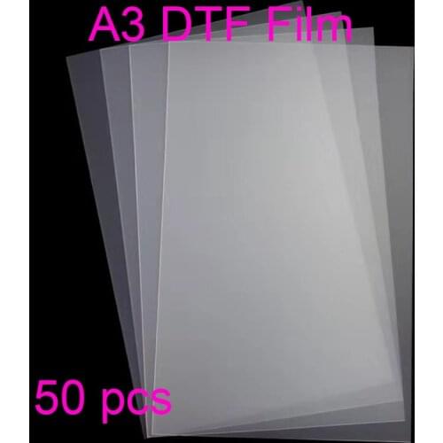 A3size 50PC PET Transfer Film For Direct Transfer Film Printing For DTF Ink Printing PET Film Printing And Transfer