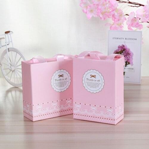 AVEBIEN New Portable Drawer Type Wedding Candy Box Wedding Small Fresh Letters Label Gift Packaging Box шкатулка для украшений