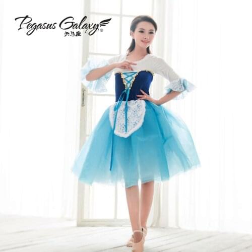 Girls Ballet Tutu Dress Female Perform Costume Stage Summer Ballet Costume Elegant Dancing Wear Children Tutu Dress B-6373