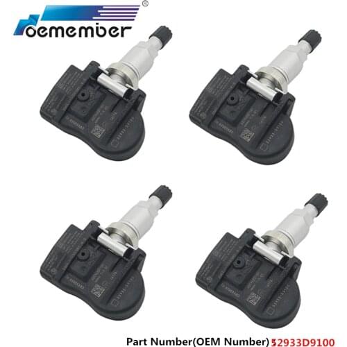 4pcs for Kia Sportage 2017 -2019 QL NIRO CADENZA 17 18 52933D9100 52933-D9100 TPMS Tire Pressure Monitor Sensor System 433Mhz