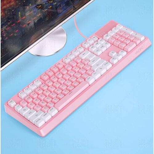 Gaming Keyboard 104 Keys Wired Keyboard USB Receiver Mechanical Keyboard Free Removable Panpel Support Seven Colors Backlight