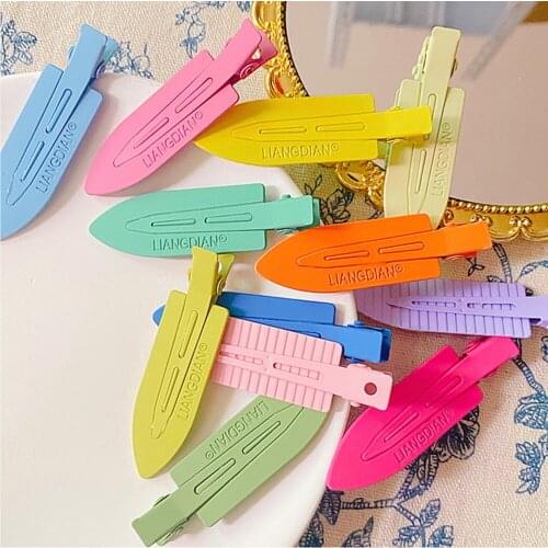 Colorful Seamlesshair Clips Metal Barrettes No Mark Pin Curl Clip Makeup No Crease Hair Styling Tools Hairpins Hair Accessories
