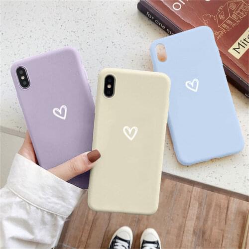 Cute Love Heart Case For iPhone 11 12 Pro Max Mini Silicone Back Cover For iPhone X XR XS MAX 7 8 6 6S Plus 5S SE 2020 10 Fundas