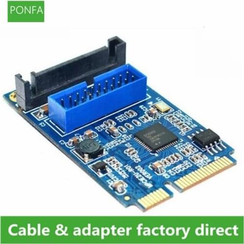 MINI PCI-E to USB3.0 adapter card MINI PCIE to 20PIN/19-pin USB3.0 expansion card