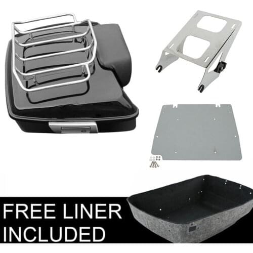 Motorcycle Chopped Trunk Backrest Rack Mount For Harley Tour Pak Touring Electra Glide Road King Street Glide 2014-2020