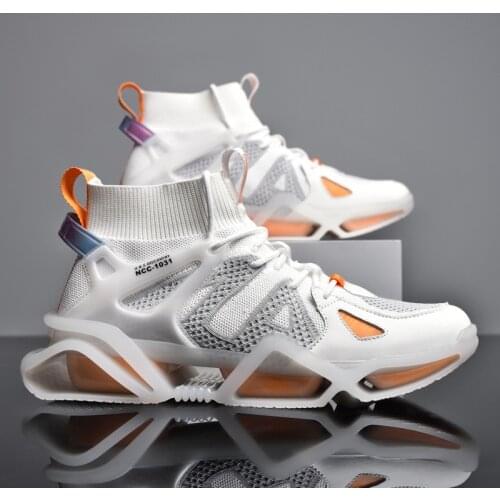 Trend Mnes Shoes 2021 New Blade Running Shoes High Top Casual Sports Shoes High Quality Non- Slip Man Athletic Jogging Shoes