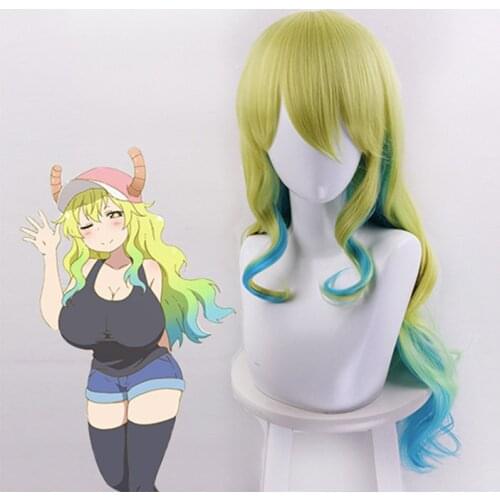 Anime Miss Kobayashis Dragon Maid Cosplay Wig Quetzalcoatl Halloween Kobayashi San Chi No Maid Dragon Lucoa Cosplay Wigs