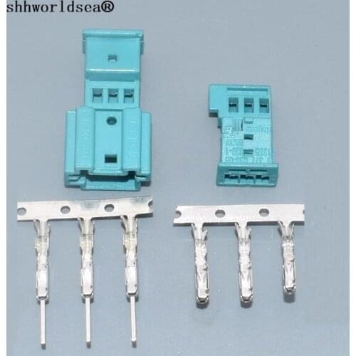 Shhworldsea 3p male&female Auto 3Pin connector,Car Speaker plug,Auto treble plug,1-968700-1 B / 1355620-1 for BMW car ect