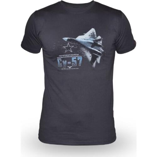 Unique Russian Air Force Sukhoi Su-57 Fighter T-Shirt. Summer Cotton O-Neck Short Sleeve Mens T Shirt New S-3XL
