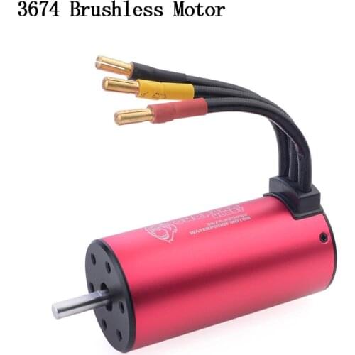 Waterproof 3674 4-Poles 5.0mm Brushless Motor 1900KV 2250KV for RC 1/10 1/8 Drift Racing Off-road Car SURPASS HOBBY