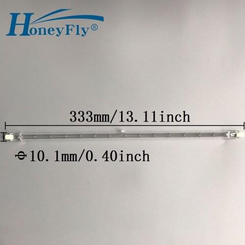 HoneyFly 1pc 333mm Halogen Lamp Bulbs Linear J333 R7S 220V 2000W Double Ended Filament Flood Lights Quartz Tube