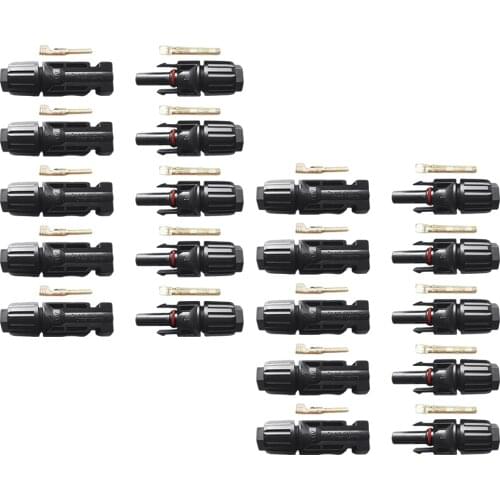 10 Pairs Connector Solar Connector Solar Panel Connectors Male & Female IP67 TUV 1000Vdc UL 600Vdc