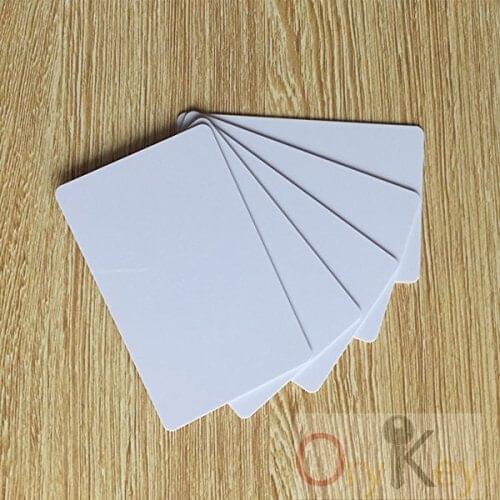 100x PVC Cards - CR80 .30 Mil - ID Printer - Blank White, Credit Card size