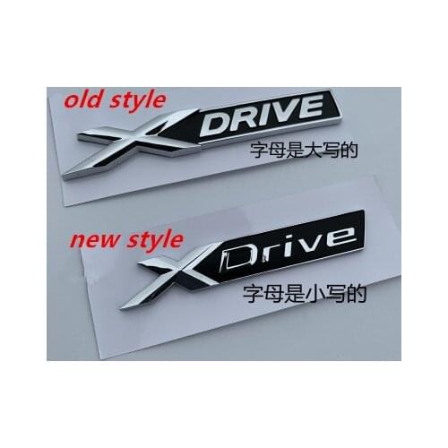 1X ABS New Old X DRIVE Chrome and Black Car Emblem Sticker for BMW New 3 5 7 Series Car Styling Fender Trunk All Wheel