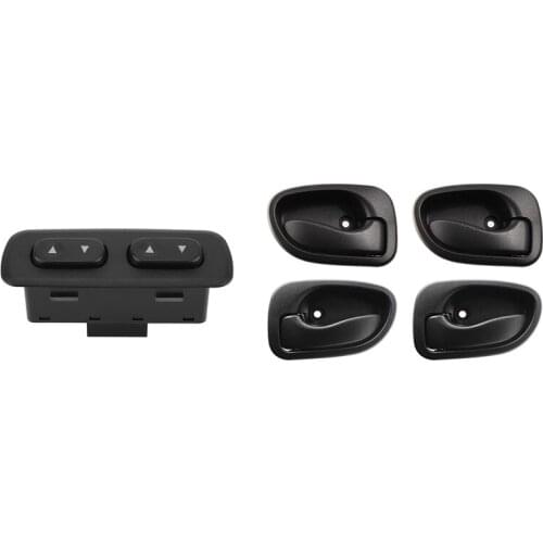 1x Car Glass Lifter Switch Power Window Control Switch for Hyundai Kia Accent & 4Pcs Insider Door Handle