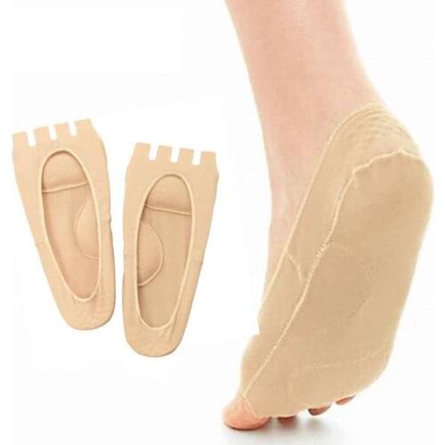 2Pcs=1Pair Arch Support Orthosis Toes Separators Pedicure Sock Valgus Corrector Massage Flatfoot Insoles Foot Socks For Pedicure
