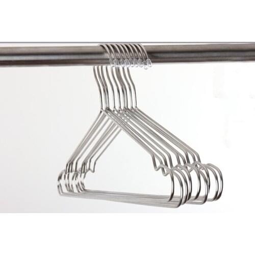 20 pcs Stainless Steel Coat Drying Rack Clothes Hanger 42CM Clothes Hangers