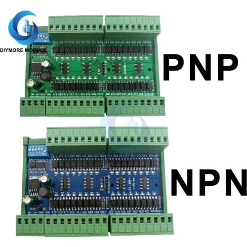 32ch PNP NPN Isolated Digital Input RS485 Modbus Rtu Controller DC 12V 24V PLC Switch Quantity Acquisition Board