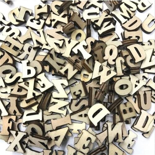 500PCS 15MM Diy Crafts Children Puzzles Toys Educational Wooden Alphabet Toy Scrabble Letters Colorful Decorative Numbers