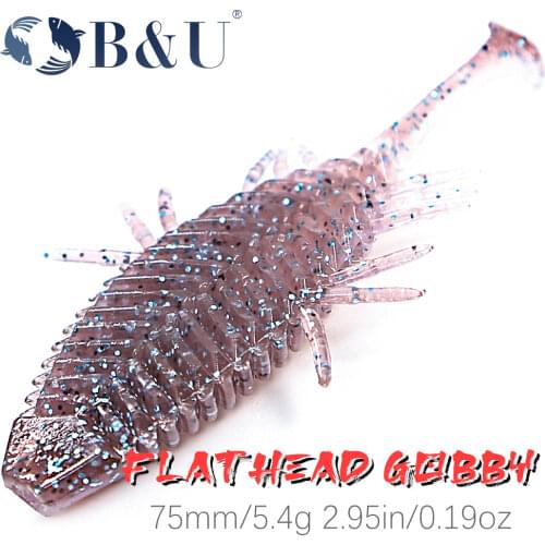 B&U FLATHEAD GOBBY Soft Lures For Fishing Artificial Lures Fishing Worm Silicone Bass Pike Minnow Swimbait Jigging Plastic Baits