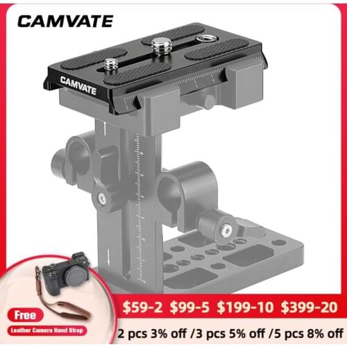 CAMVATE Manfrotto Slide-in Camera Quick Release Plate With 1/4" & 3/8" Threads C2149