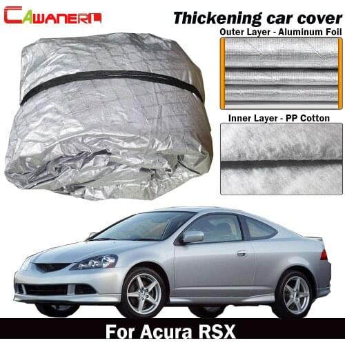 Cawanerl For Acura RSX Waterproof Car Cover Thick Cotton Anti-UV Sun Rain Snow Hail Resistant Auto Cover
