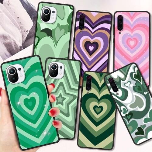 Heart Circle Fundas Shockproof Case For Xiaomi Poco X3 NFC M3 Pro Bag TPU Soft Cover For Redmi 9T 11 Note 10 10T Lite 5G Shell