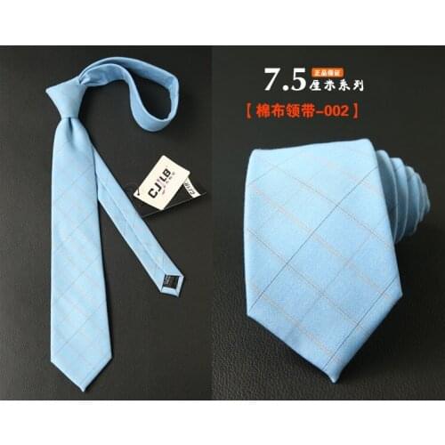 Tie mens formal wear business 7.5cm wedding go to work professional students wholesale custom cotton striped Italian tie