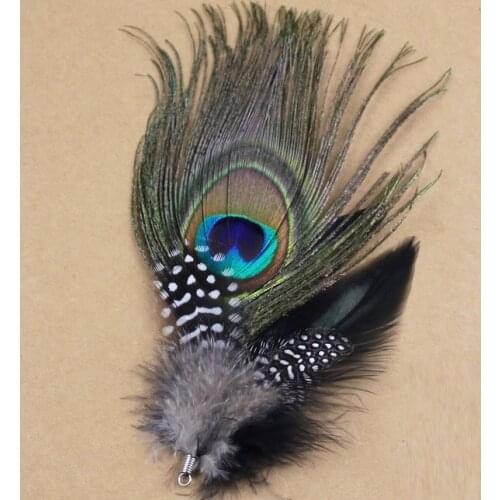 Hot sale!50pcs/Lot 19X6cm Green Peacock Feathers DIY Jewelry Accessories,craft Feathers for jewellery making , fascinators