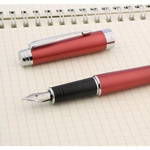 JINHAO matte red Silver Feather Arrow classic GIFT student Fountain Pen