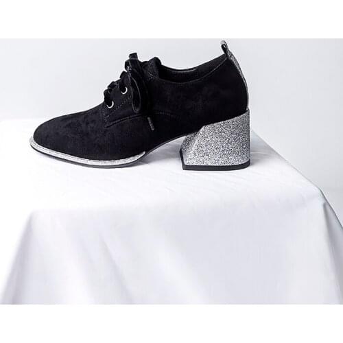 Leather Women Sneakers Shoes Autumn Ladies Lace-up Casual Leather Shoes Woman Loafers Oxford Shoe