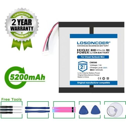 LOSONCOER Battery 5200mAh For ChuWi Surbook Mini & CWI540 Tablet PC NV30140146-2S Battery